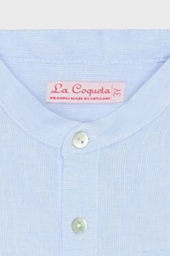 Blue Stripe Arcos Linen Mix Short Sleeve Shirt -Loeffler Randall Store 9kgZFXSBW9Ok0UeRQR859L4RWO25W0Pm 1