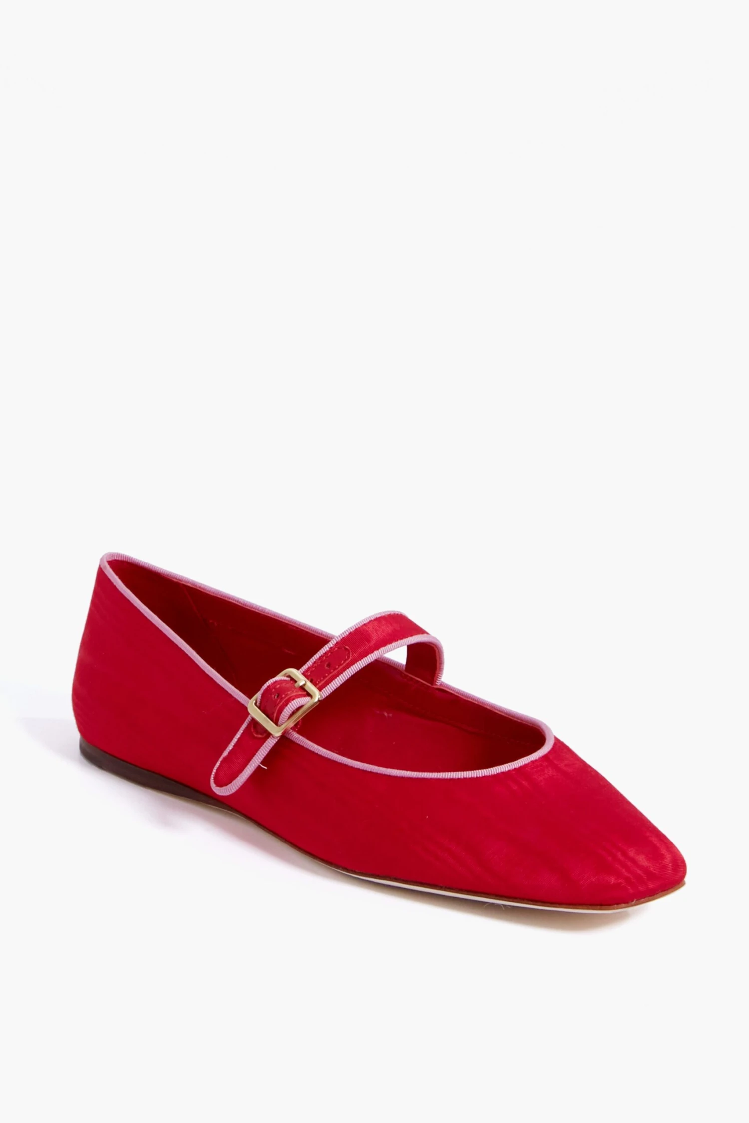 Loeffler Randall Red Moire Ginger Mary Jane Flat 1 Loeffler Randall Red Moire Ginger Mary Jane Flat
