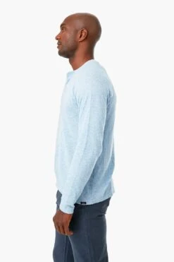 Light Blue Heather Cloud Long Sleeve Henley -Loeffler Randall Store AGIRLVQGBCvnwHtRBBZjVPo8QENtD2iU 1