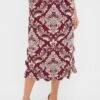 Farm Rio Blush Pink And Burgundy Bicolor Jacquard Waves Midi Skirt -Loeffler Randall Store AlvxjCeYKDCI0ldajEpD5fAsL9cnZ9Us 1