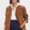 Staud Tan Natalie Suede Jacket