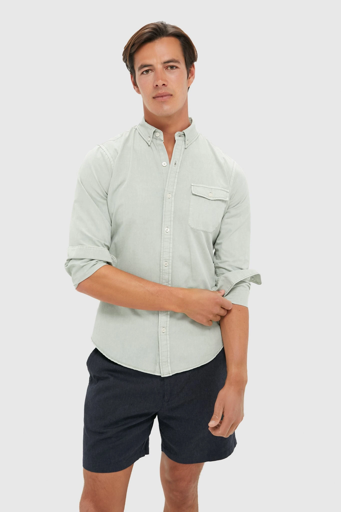 Moss Washed Denim Shirt 1 Moss Washed Denim Shirt