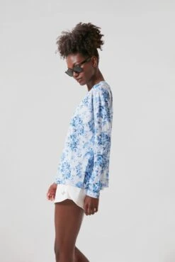 Blue Bouquet Long Sleeve Ryan Boyfriend Tee 12 Blue Bouquet Long Sleeve Ryan Boyfriend Tee -Loeffler Randall Store BFJuVxA9CStYF0ykA7a8X2zf4bt1H9dd 1