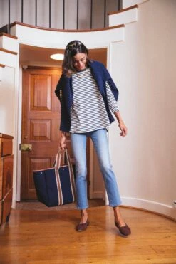 Navy Striped Knit Popover -Loeffler Randall Store BH1tTNmd4nS4CP8XMxF46ZCFLQRkrKc9 1