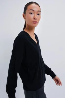 Black Emma Cashmere V-Neck Boyfriend Sweater -Loeffler Randall Store BL8PYJPDaDt9FHjDIbFA1a5B3ziM5YHd 1