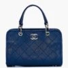 CHANEL Blue Caviar Stitched Shopping Tote