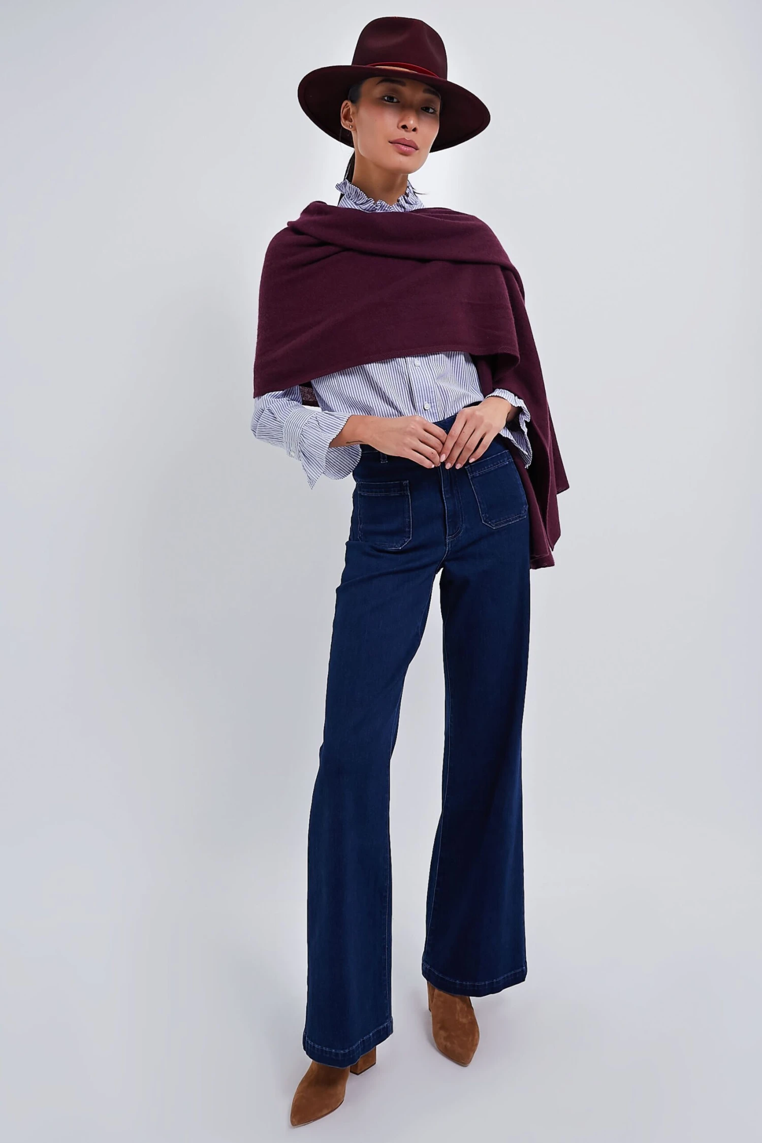 Oxblood Cashmere Blanket Scarf 1 Oxblood Cashmere Blanket Scarf