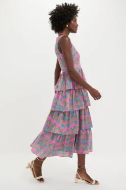 Brilliant Pink Floral Bonnie Midi Dress -Loeffler Randall Store BmaZxd2FAI8GrKqFEjX44F2iTgd6K7rR 1