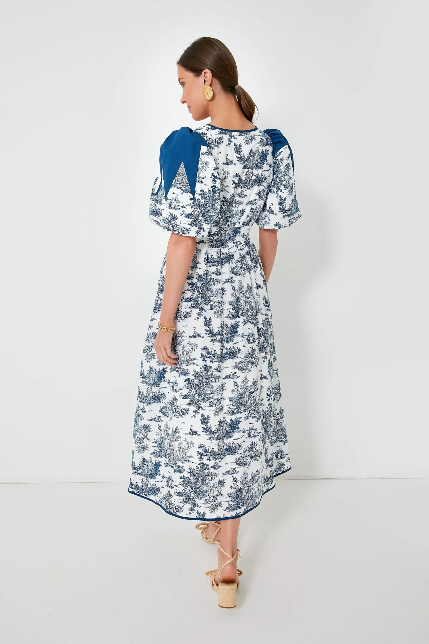 Blue Toile Reynolds Midi Dress 5 Blue Toile Reynolds Midi Dress - Image 5