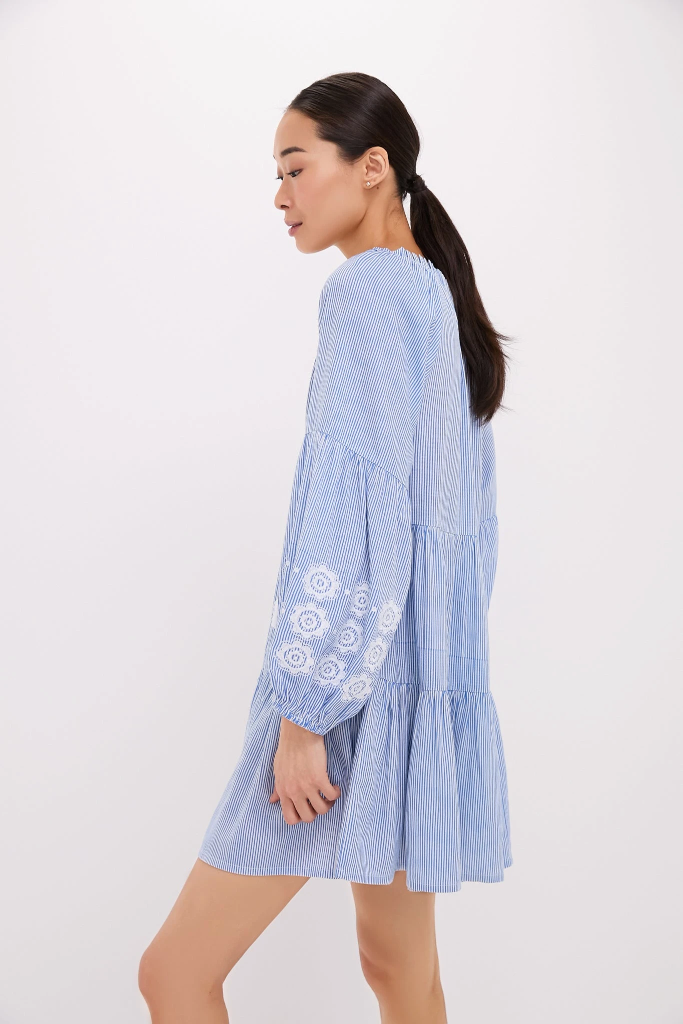 Embroidered Nautical Stripe Sea Breeze Coverup 3 Embroidered Nautical Stripe Sea Breeze Coverup - Image 3