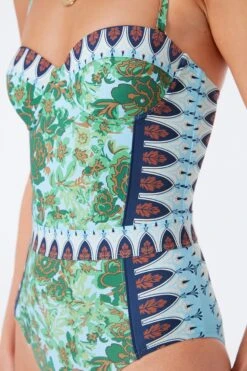 Tory Burch Green Rayure Fleurie Lipsi Printed One Piece -Loeffler Randall Store CGK7Cifm8zZWGP9qSrM8eNXitQRycRhK 1