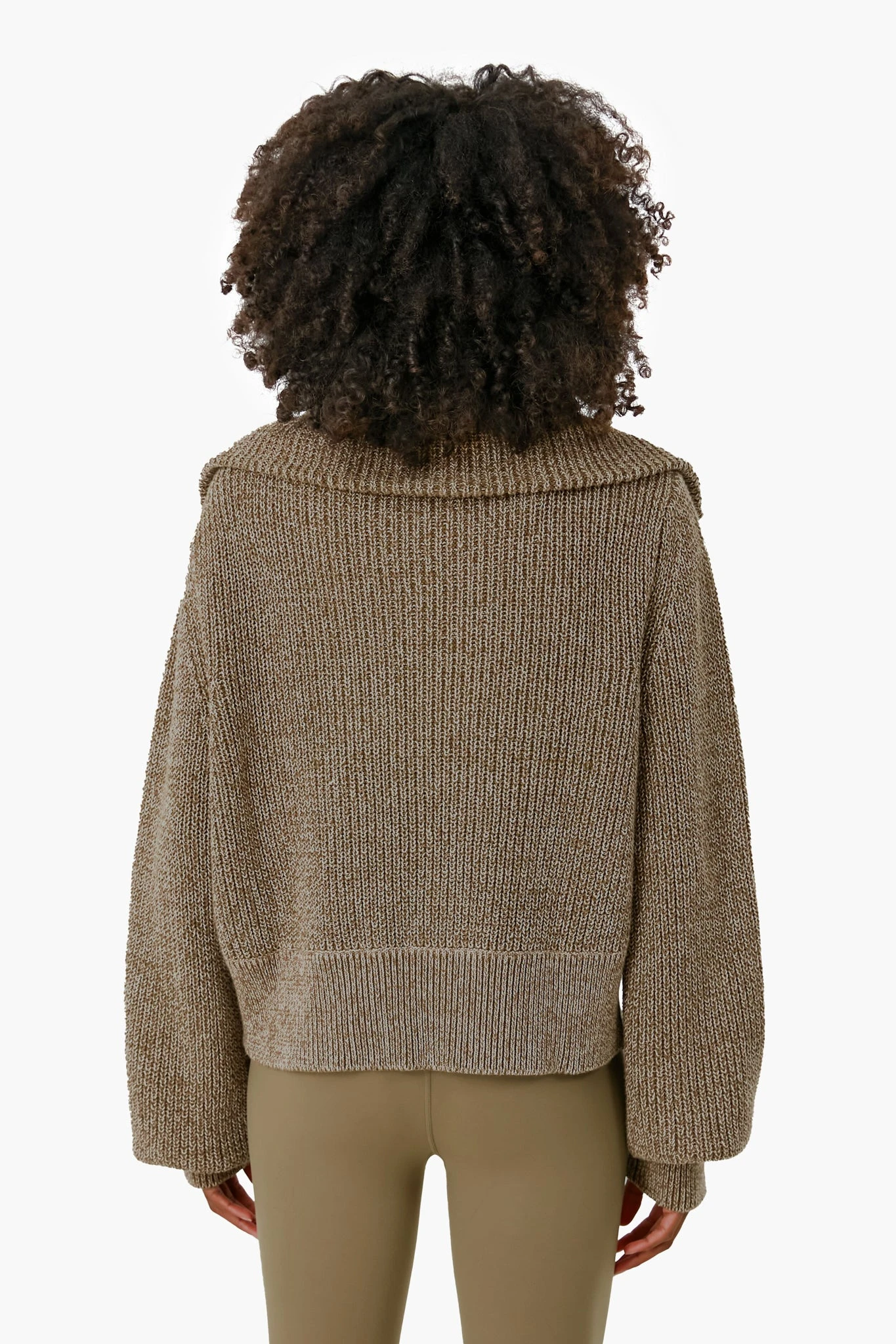 Varley Dark Olive Speckle Mentone Half Zip 4 Varley Dark Olive Speckle Mentone Half Zip - Image 4