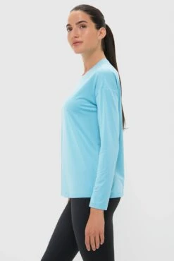 Milky Blue Long Sleeve Performance Jersey Ryan Boyfriend Tee -Loeffler Randall Store DHAEV8XC8V8xwgAdHorXnfY0jWAXTYXw 1