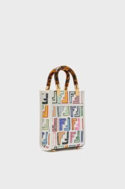 FENDI White Multicolor Leather Sunshine Shoulder Bag 9 FENDI White Multicolor Leather Sunshine Shoulder Bag -Loeffler Randall Store DKIw0plEhQ5SK4UbDUT6Eoj74YvvwORS 1