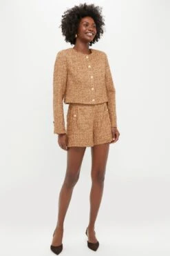 Tan Tweed Keller Jacket -Loeffler Randall Store DU7QjEDH0crYkKPSefG59Aj39dk0vpJP 1