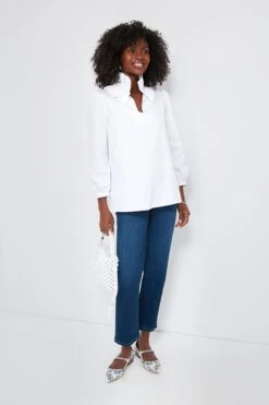 White Stretch Poplin Ruffle Neck Bouvier Blouse -Loeffler Randall Store DiL6bhWo42PBYNMptLl2kZ3AlPKlx0O0 1