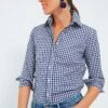 Navy Gingham Long Sleeve Icon Shirt -Loeffler Randall Store DvyHLeW6KABYwgrw7EG8Pi8wuERhcEf7 1