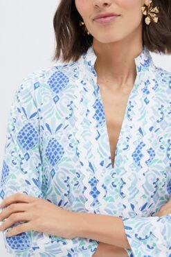 Pineapple Print Longsleeve Classic Midi Tunic -Loeffler Randall Store E2E8fcRgihoCtp94WY2f5Nd440DWm1m9 1