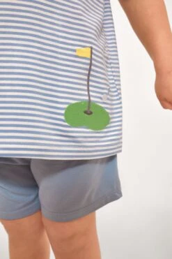 Blue Stripe Golf Polo Shirt And Short Set -Loeffler Randall Store E2ndZJ2vLd7hzegc1MVBtmVpQUouFpeB 1