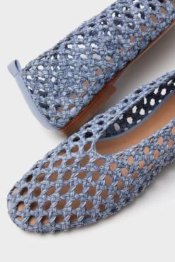 Mansur Gavriel Blue Woven Ballerina 9 Mansur Gavriel Blue Woven Ballerina -Loeffler Randall Store E4DWKuz4imS8zfbSJTyNRizjoaEYf5VZ 1