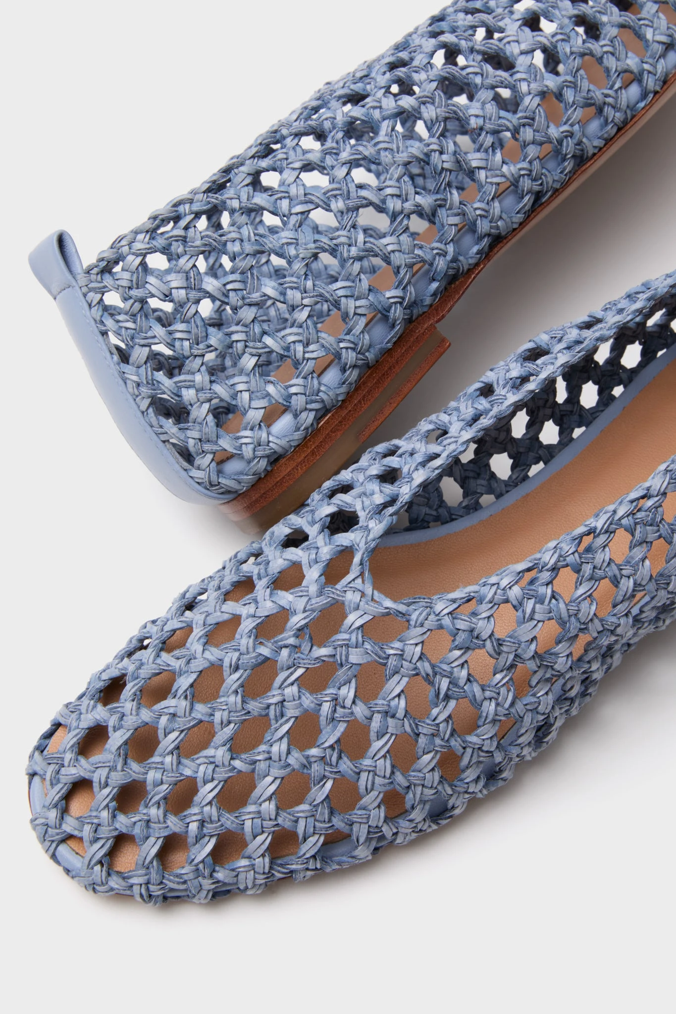 Mansur Gavriel Blue Woven Ballerina 5 Mansur Gavriel Blue Woven Ballerina - Image 5