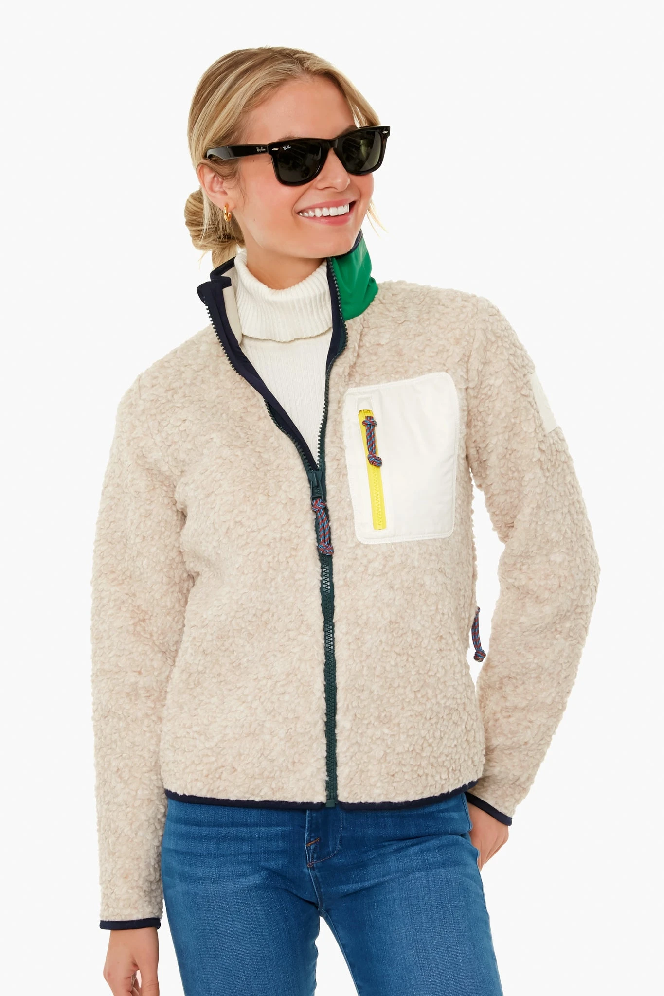 Natural Heather Sherpa Fleece Jacket 1 Natural Heather Sherpa Fleece Jacket