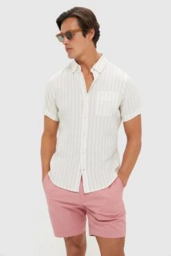 Khaki Stripe Costa Shirt