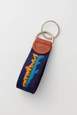 Lake Trout Needlepoint Key Fob