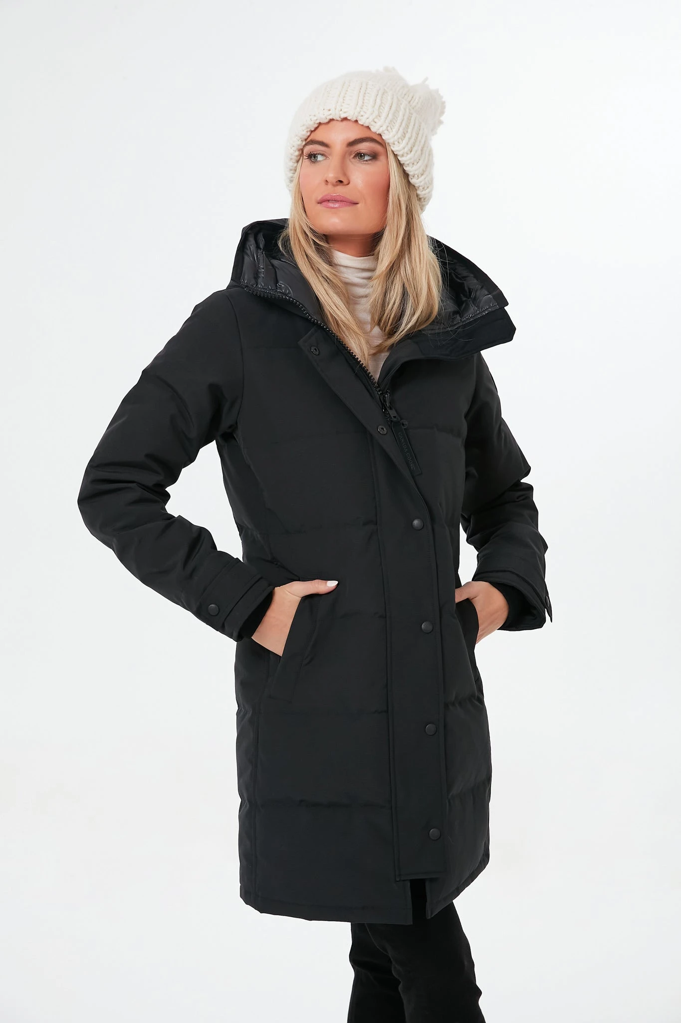 Ivory Hand Knitted Basic Pom Hat 5 Ivory Hand Knitted Basic Pom Hat - Image 5