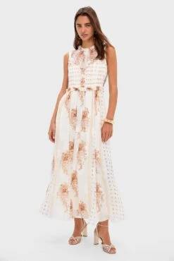 ULLA JOHNSON Alabaster Kasia Sleeveless Midi Dress