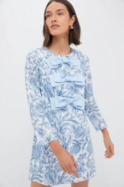 Blue Chintz Clarice Bows Dress