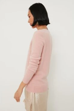Soft Pink Cashmere V-Neck Sweater 8 Soft Pink Cashmere V-Neck Sweater -Loeffler Randall Store FQMQ8CBKyEH34Qqjxr7O1SxAIXd68F0u 1