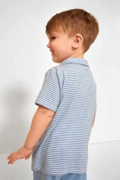 Blue Stripe Golf Polo Shirt And Short Set -Loeffler Randall Store FQjAcLXNm1jV1z1tE0clqRhL5QbEILvL 1