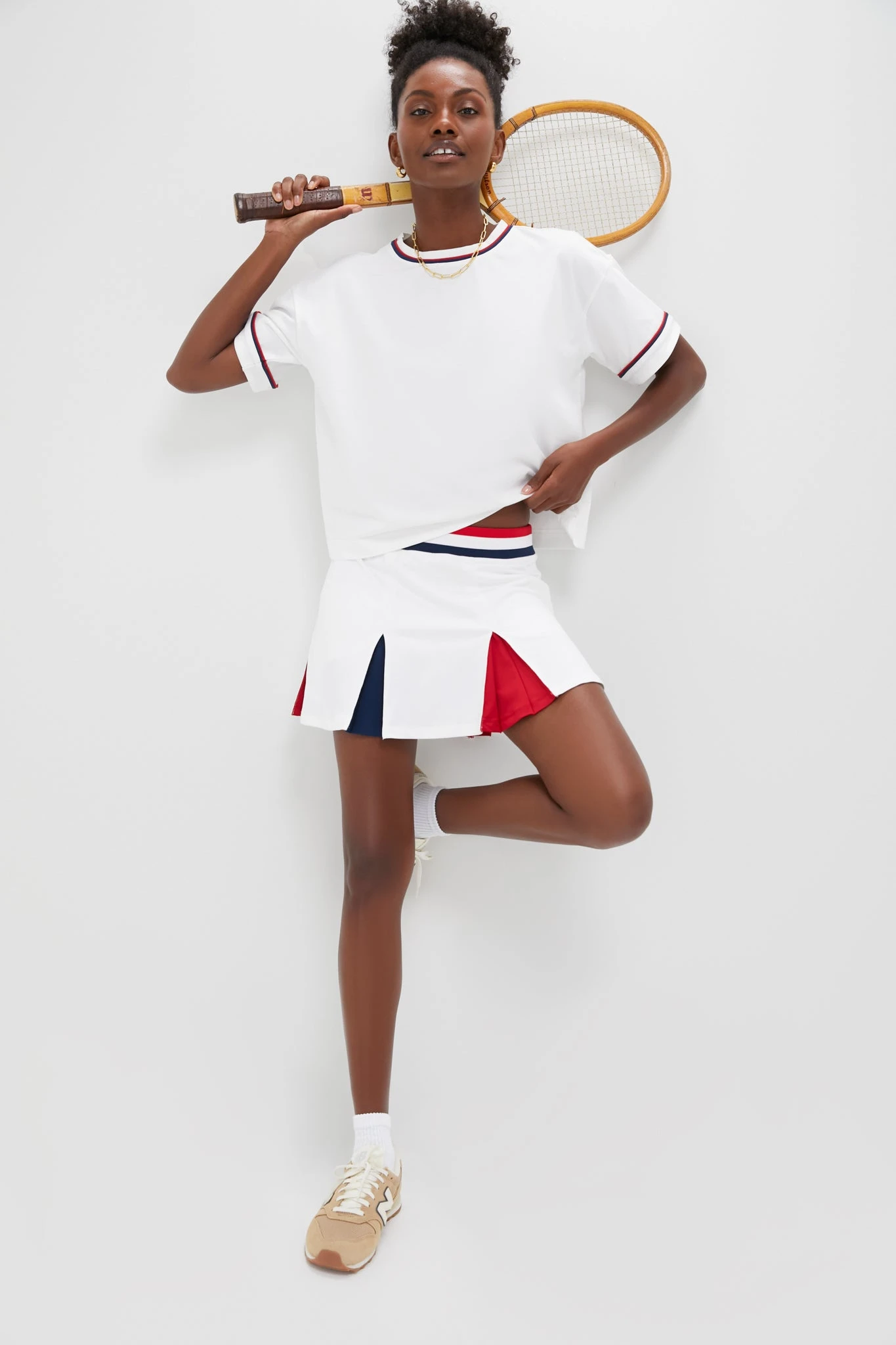 Americana 14 Inch Performance Stretch Woven Carly Tennis Skirt 4 Americana 14 Inch Performance Stretch Woven Carly Tennis Skirt - Image 4