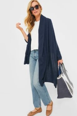 Midnight Cashmere Blanket Scarf