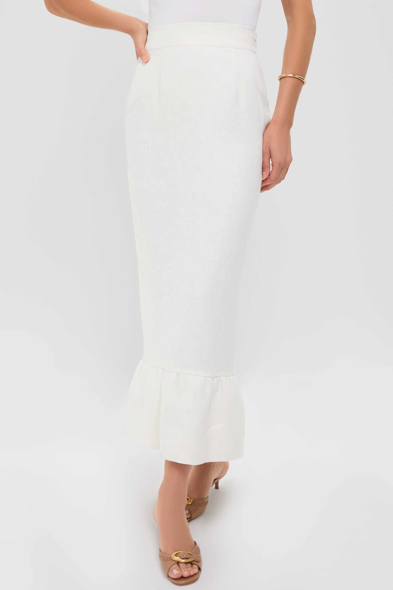 Cream Matilda Column Skirt 1 Cream Matilda Column Skirt