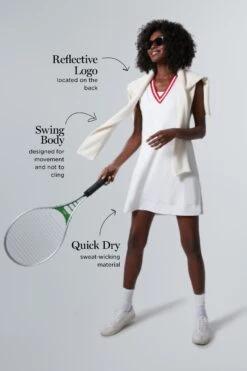 White And Retro Red Suzanne Tennis Dress -Loeffler Randall Store FmVevsoDJXH5hblSQENruBUYOl2Rqyew 1