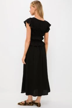Black Flutter Sleeve Midi Dress -Loeffler Randall Store FvanMmdlM2FSW7KSVXkpnxq6Ry1U9wYp 1