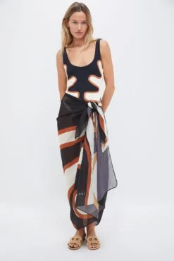 Preco Black And White Luana Sarong