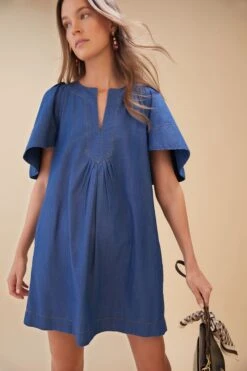 Denim Finley Flutter Sleeve Dress -Loeffler Randall Store G3hqsjqeuIaME5FzteQ0zkRFdecVTvaH 1