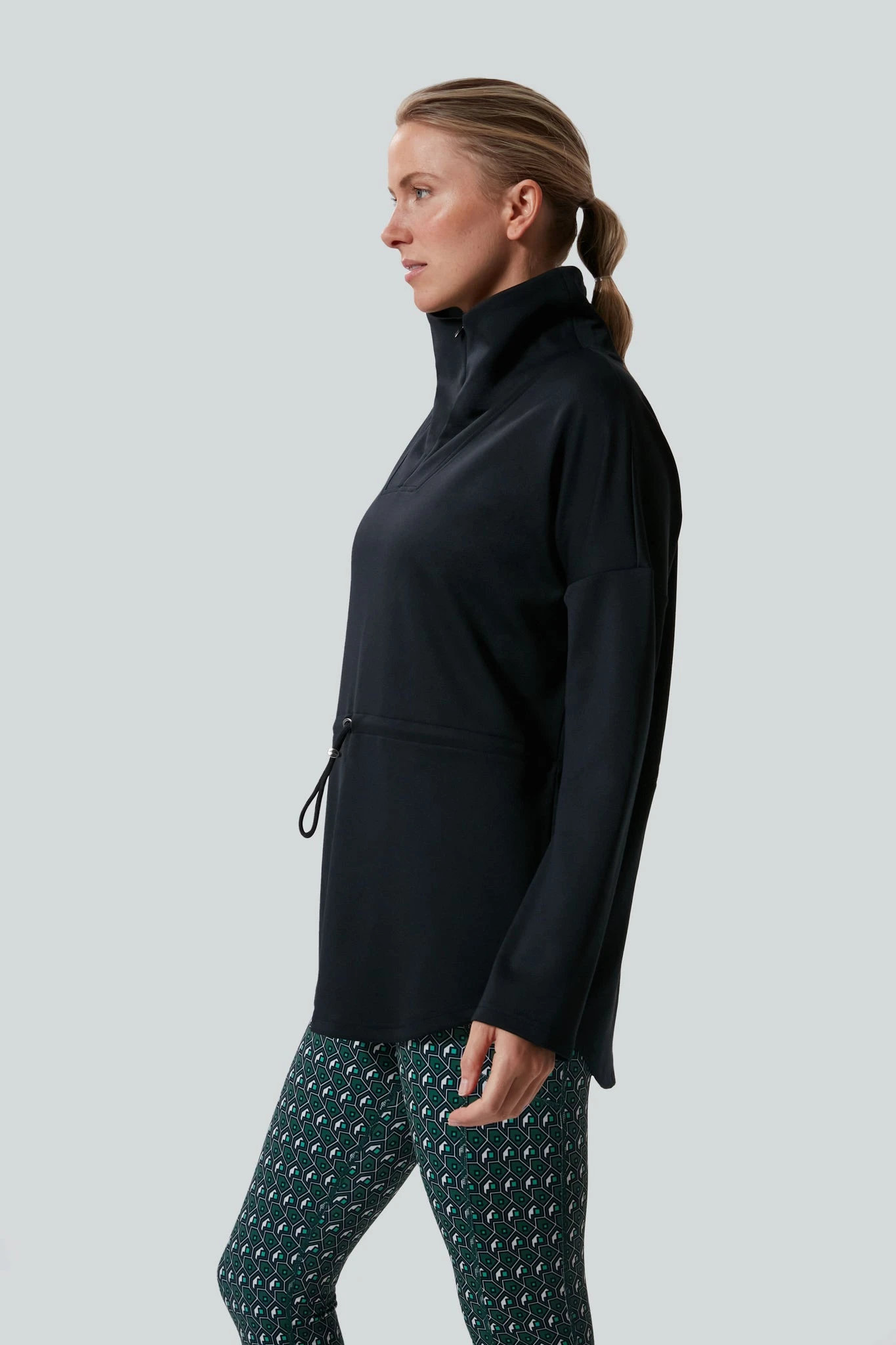 Black Cinched Natalie Quarter Zip 3 Black Cinched Natalie Quarter Zip - Image 3