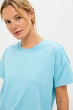 Milky Blue Short Sleeve Performance Jersey Ryan Boyfriend Tee 10 Milky Blue Short Sleeve Performance Jersey Ryan Boyfriend Tee -Loeffler Randall Store Gaq5Ajen9EbW7eu1YL02AD47ONxsouzY 1