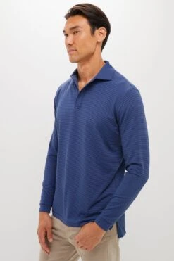 Peter Millar Navy Lyons Performance Jersey Long Sleeve Polo -Loeffler Randall Store GfAeOu4hdvjiitkFgAPGFyl2MFZ5l8Bi 1