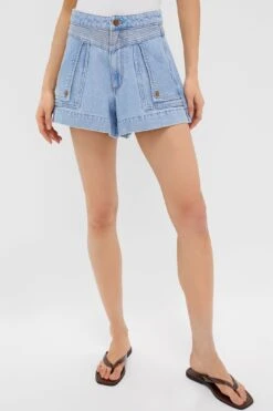 Stonewash Celene Denim Shorts