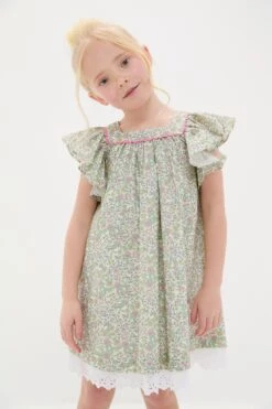 Orange Floral Ocra A-Line Dress