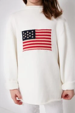 Kid's Ivory Americana Sweater -Loeffler Randall Store HANDkNvMzleWTGri7PCna1FFGZrQDubC 1