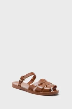 Cognac Riley Jelly Sandals