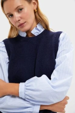 Navy Striped Ella Sweater Blouse -Loeffler Randall Store HFWvS3cYwALaRye6H2ZDaCIKqwHR0Aj6 1