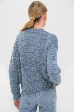 Marled Blue Cotton Americana Sweater -Loeffler Randall Store HJDlrJGY7y35Nl7BS214XbKhKk5A8ZJk 1