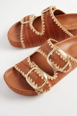 Loeffler Randall Brown Straw Theo Two Band Sandals -Loeffler Randall Store HLqhuMLeZnfH8YcnhDyH6WKXmpgKGf3U 1